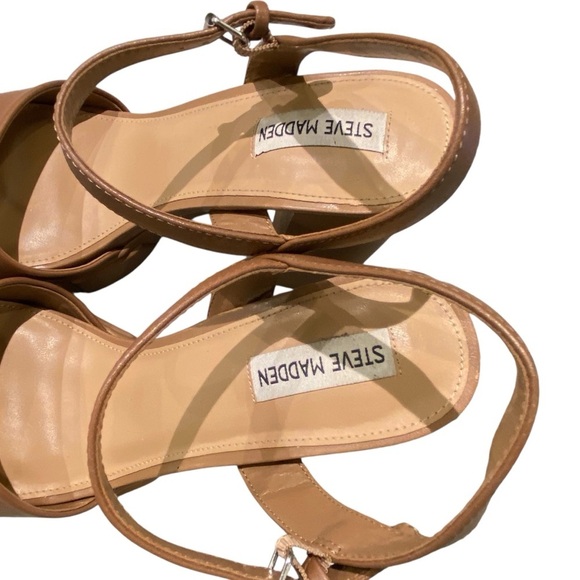 STEVE MADDEN RAYDEN Women's size 11M Brown Platform Sandals with Chunky Heel - Picture 4 of 9